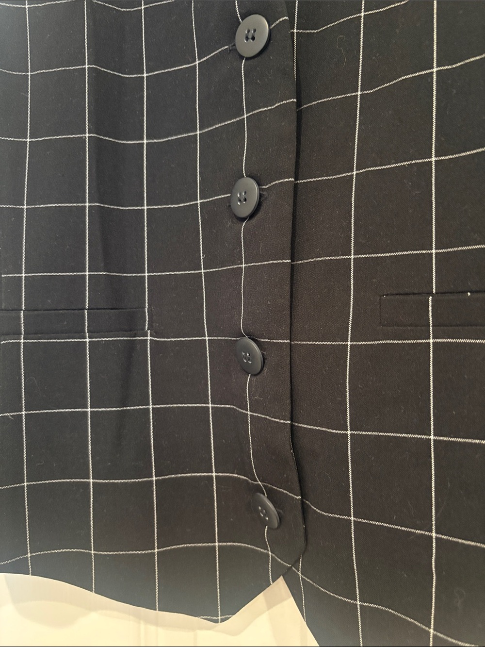Nordstrom Rack Black Windowpane Vest - Picture 4 of 6